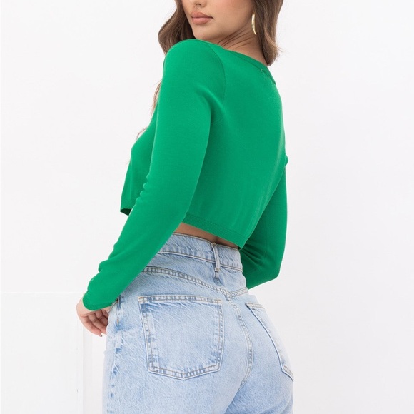 Pretty Garbage Cropped Cardigan with chain detail - size small - Picture 8 of 8